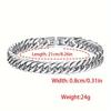 8MM Width Stainless Steel Cuban Chain Bracelets for Men, Silver  Black Gold Color Fashion Hip Hop Male Boy Wristband Jewelry