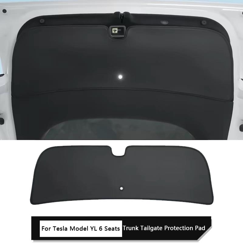 For Tesla Model YL 6-Seater Trunk Tailgate Guard Pad Leather Rear Cargo Liner Protective Anti-dirty Pad Car Interior Accessories