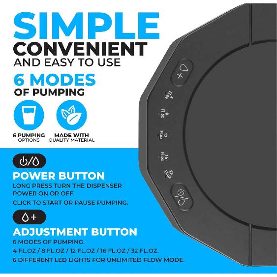 Desktop Water Bottle Dispenser, Water Dispenser for 5 Gallon Bottle, Convenient Automatic Water Dispenser. Electric Water Dispenser for Home, Office,