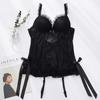 CINOON Sexy Hollow Corset Women Underwear Lace Up Body Bustier Overbust Mesh Breathable Corsets Women's Lingerie