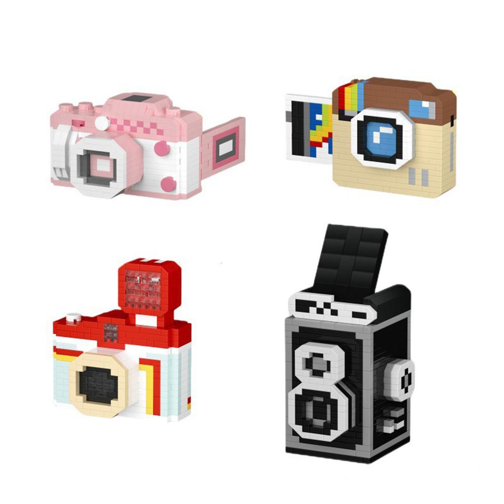 CLC Diamond Micro Particles Casual Patchwork Building Blocks Toys Retro Camera Picture Po Toys for Children's Gifts