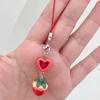 Heart Lover Strawberry Strap Keychain