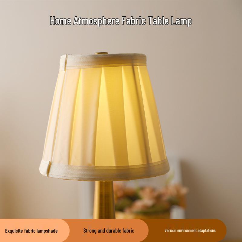 Nordic Metal Fabric USB Table Lamp - LED Night Light for Bedroom or Study