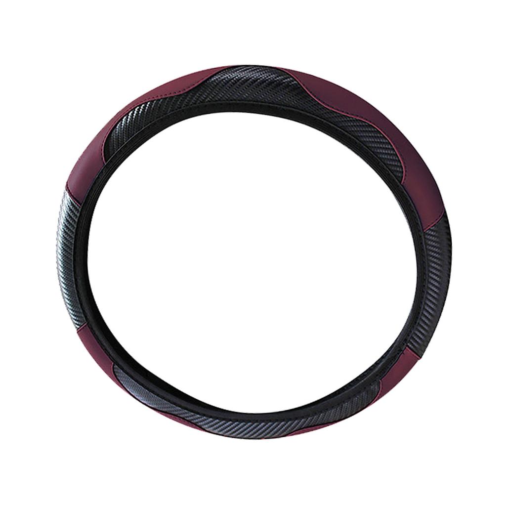 38CM Steering Wheel Cover Carbon Elastic Handle Sleeve Non Slip Steering Wheel Cover for Car
