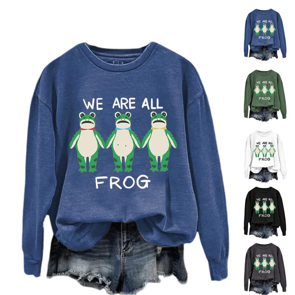 Women's Fashion Daily Versatile Casual Sweatshirts Long Sleeve Round Neck Top Sweatshirts