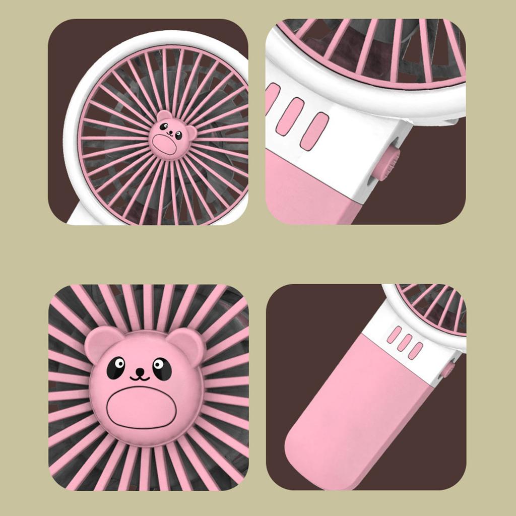 Handheld Fan Portable,  Hand Held Fan Rechargeable Battery, Personal Desk Table Fan With Base, For Travel, Outdoors, Hiking, Camping