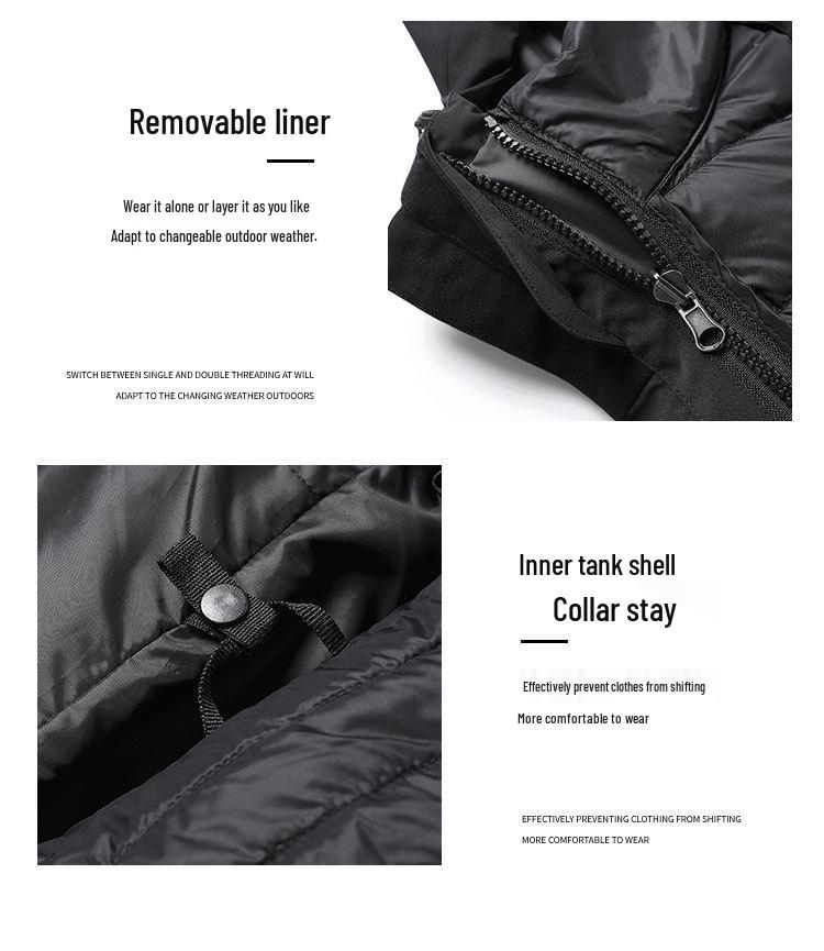 Korean Style Men's Loose Fit Outdoor Suit: 3-in-1 Winter Windbreaker