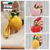 Cartoon Cherry Keychain Fruit Car Keyring Fashion PU Leather Bag Pendant Students
