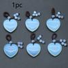1PC 30mm Llavero Corazón de Piedra Natural Piedra de Cristal Curativo Cuarzo Rosa Joyería Borla Llavero Amuletos para Bolsos