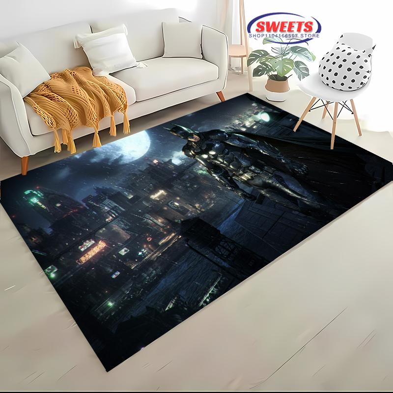 Koberec s motivem Batmana DC č. 2 Nové vydání!Protiskluzová Zvuková Izolace, Koberec do Obývacího Pokoje, Dětské Ložnice, Kancelářských Prostor, Odolná Rohož