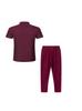 2026 Men's European & American Summer Henley T-Shirt + Drawstring Pants Set