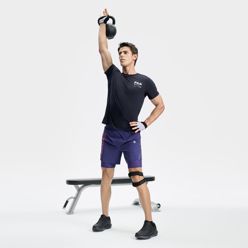 New FILA Fitness T Shirts Men's RD Royal Blue A11M431109FNV