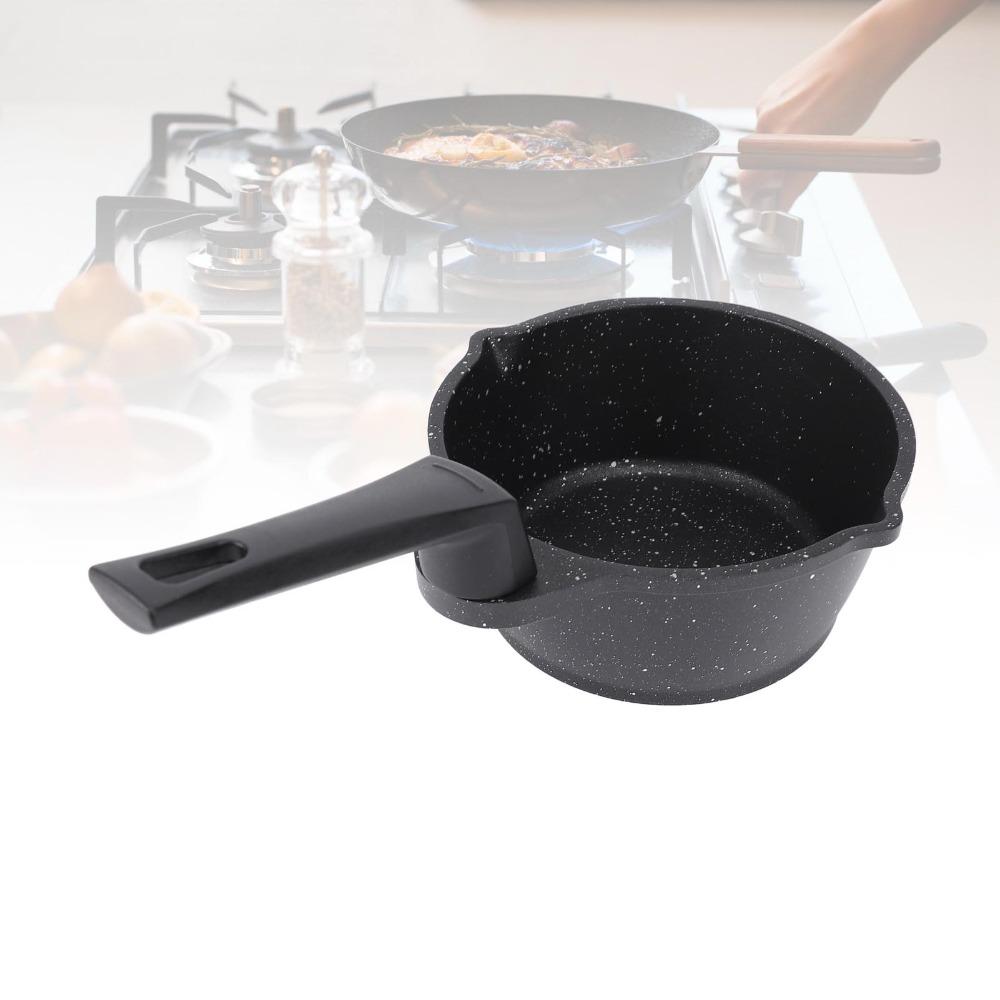 Pink and Beige Black Hot Oil Pan Anti-Stick Butter Warmer Pot Home Kitchen Restaurant