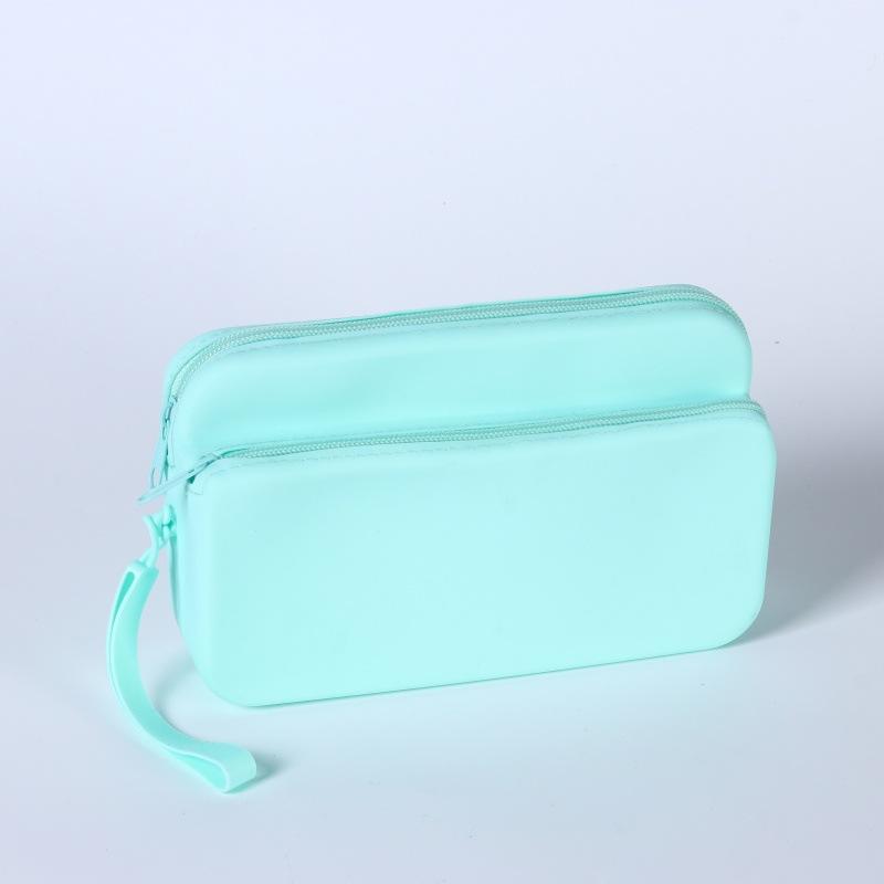 Silicone Zipper Portable Storage Bag Coin Purse Lipstick & Cosmetics Pouch Travel Bag Unisex Soft Handle