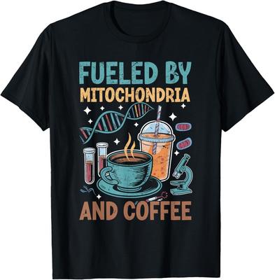 Zabawny Nauczyciel Biologii Nauka Napędzana Mitochondriami Prezent na Kawę Koszulka Unisex