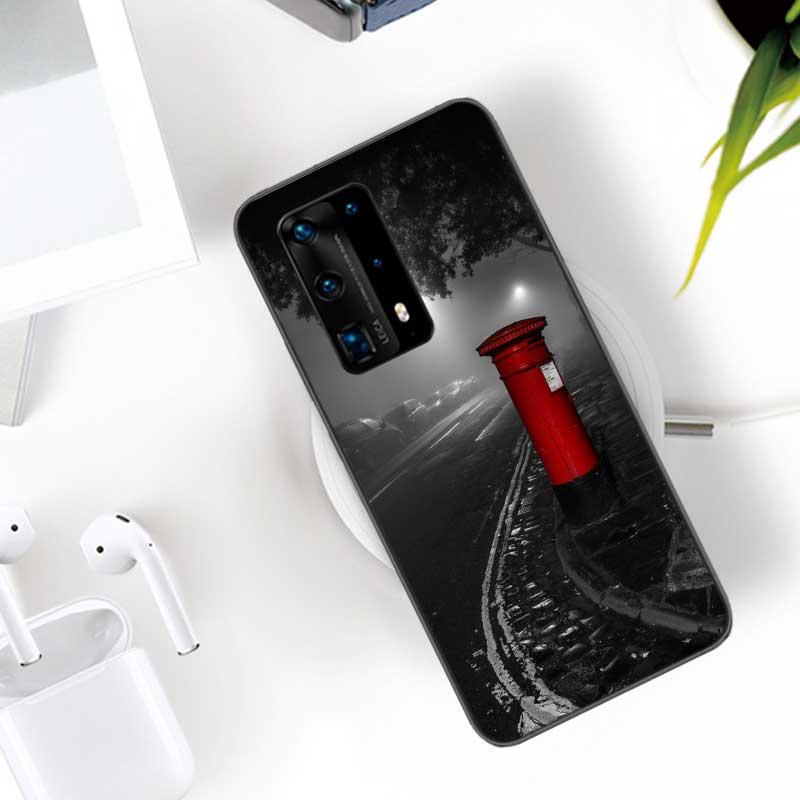 london bus england telephone Soft Clear Phone Case For Huawei P30 Lite P10 P20 P40 P50 Pro Mate 40 Pro 30 20 10 Lite Cover Silic