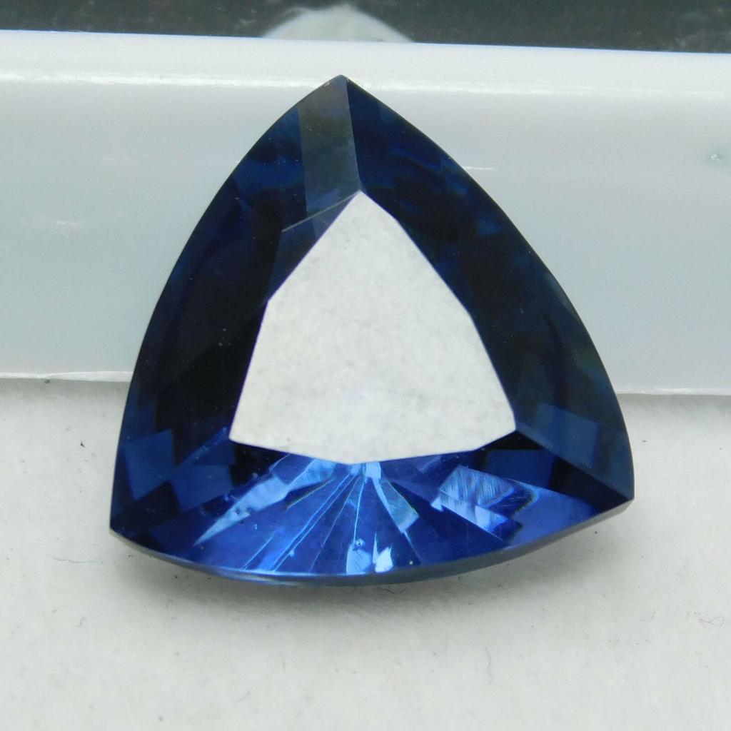 Natural Blue Tanzanite Loose Gemstone 9.12 Trillion Cut for Jewelry Making and Gem Collections
