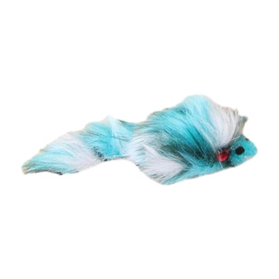 Plush Mouse Cat Toy Colorful Faux Fur Mice Toy for Kittens Interactive Hunting Instinct Toy for Indoor Cats