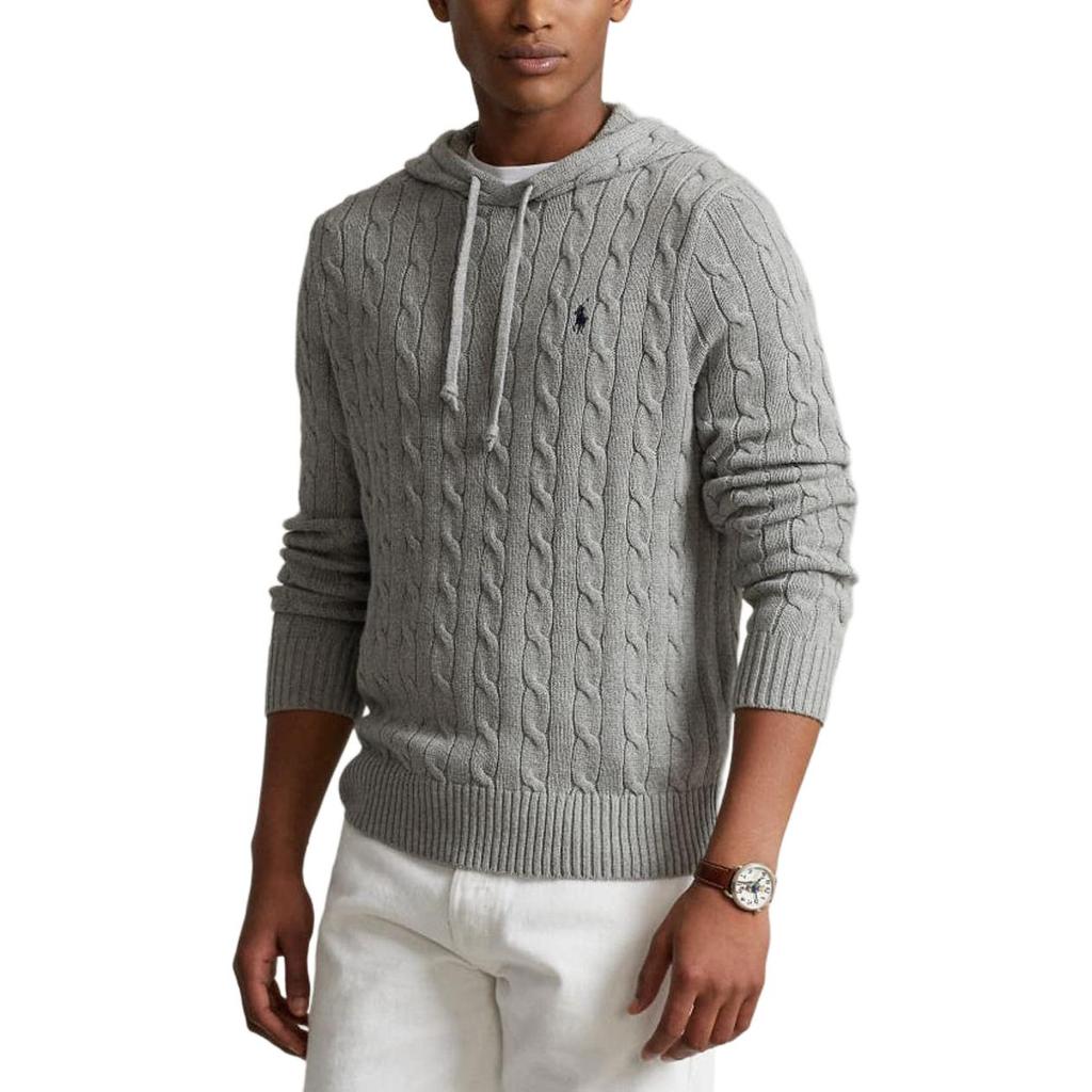 Polo Ralph Lauren Hooded Pony Embroidered Pullover Long Sleeve Knit Sweater Men Sweater 710919224-002
