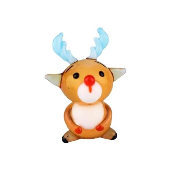Fokart cute handmade glasswork silly reindeer