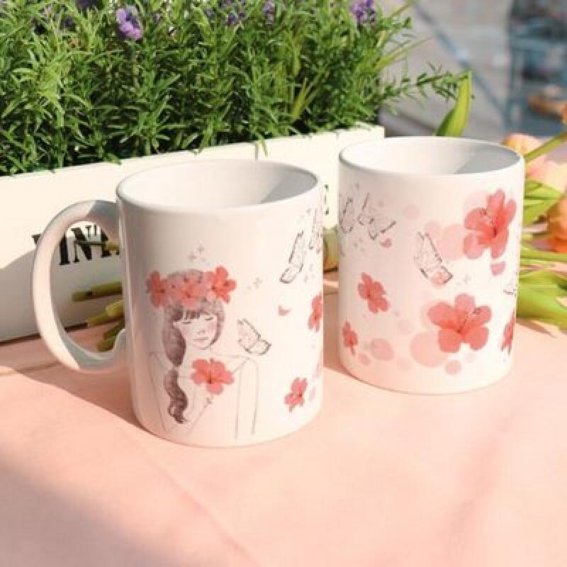 

ce159-Design Mug 2p-Cherry Blossom and Girl