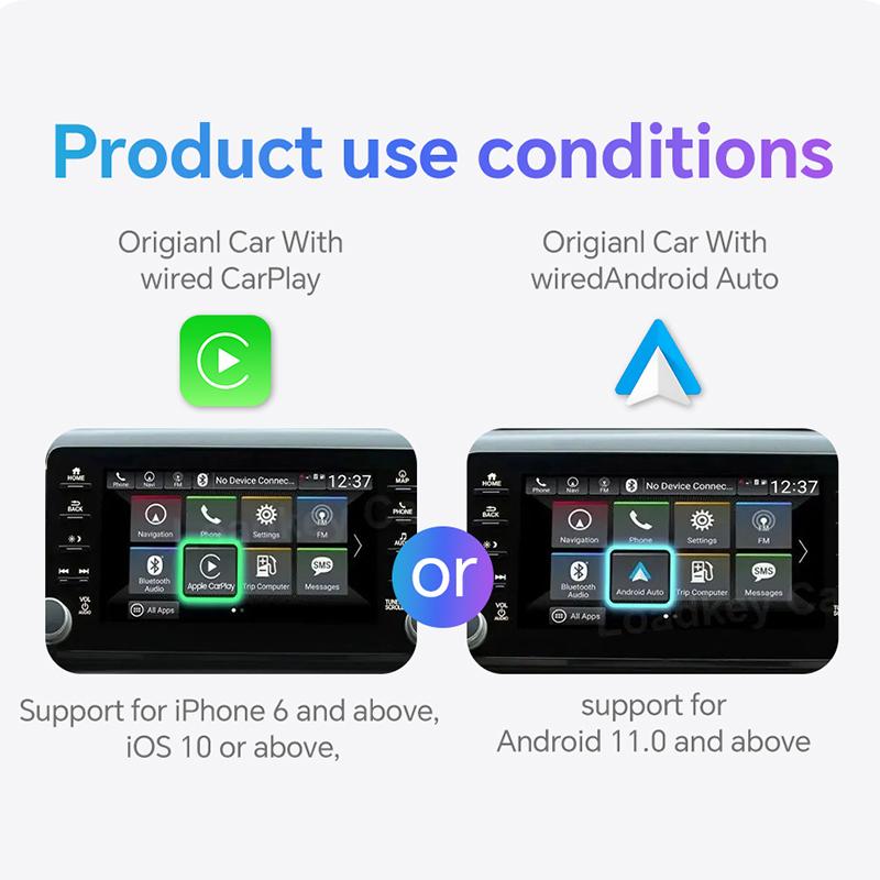 XUDA NEW Wireless Carplay Adapter Android Auto 2in1 Smart Mini Box WIFI BT Auto Connect For Toyota Volvo Benz MG Kia MAZDA FORD