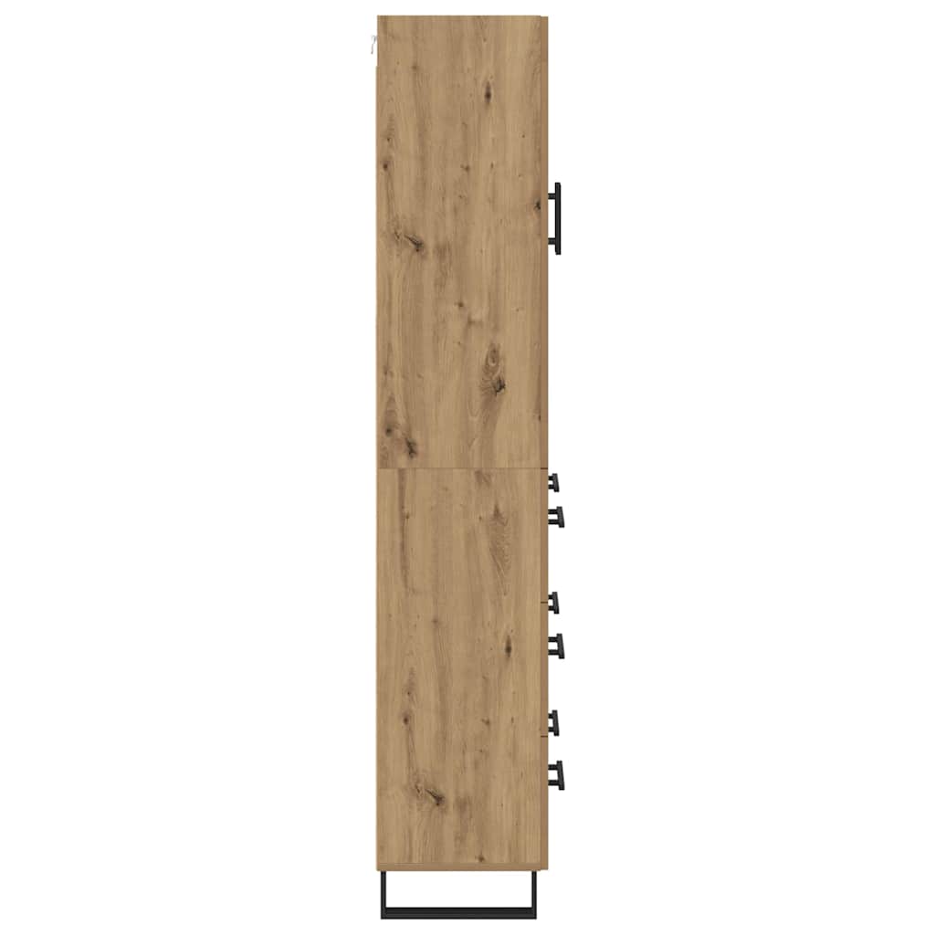 Highboard with Drawers 2 pcs Artisan Oak Wood Based Material