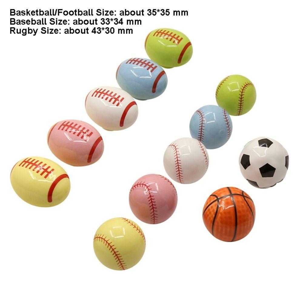 Cute Style Child Cabinet Knobs Football Shape Basketball Shape Cabinet Door Handle Novelty Single-hole Drawer Knobs Kids Room