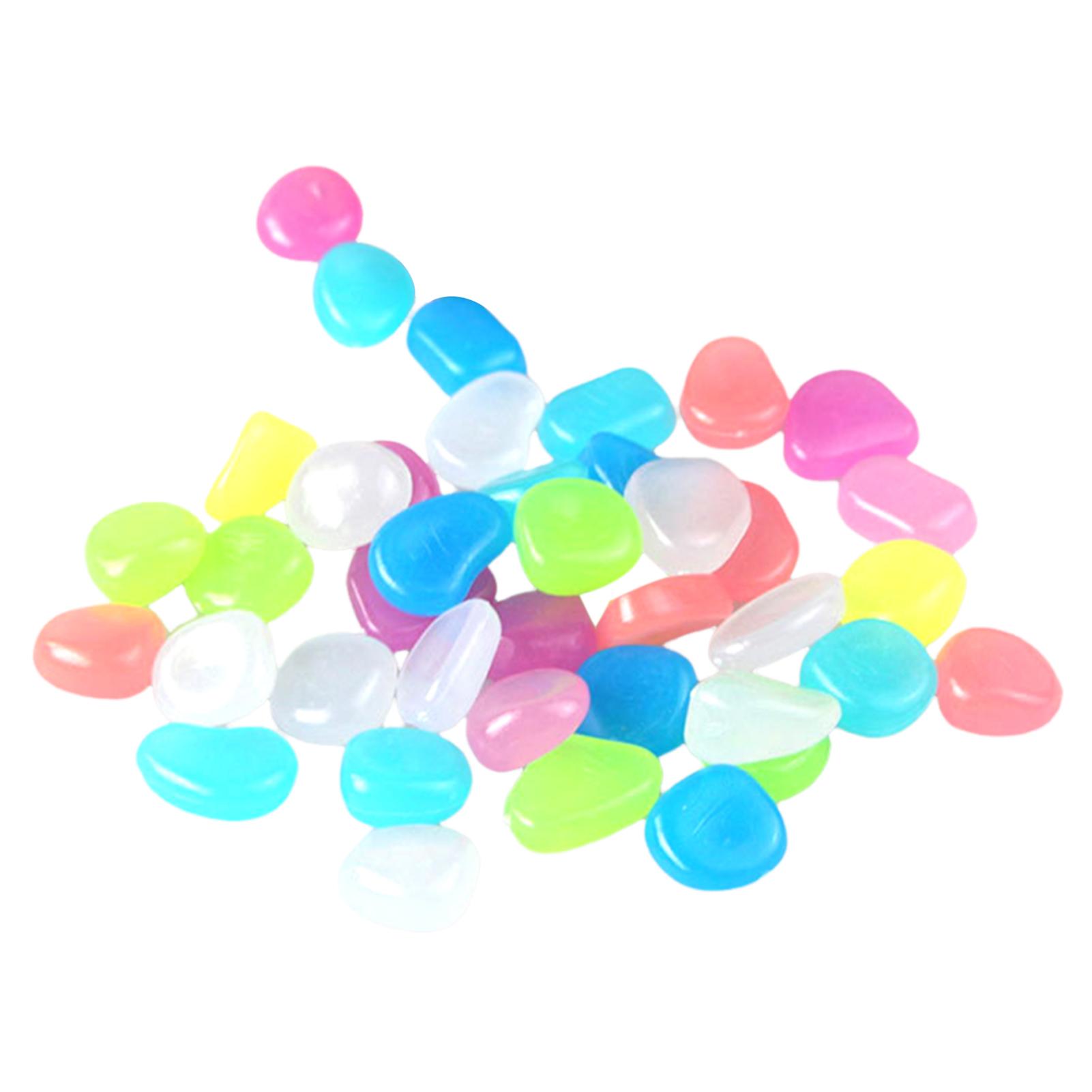 

Светящиеся в темноте садовые камешки набор для тротуара сад терраса газон аквариум украшения для улицы светящийся камень 100pcs