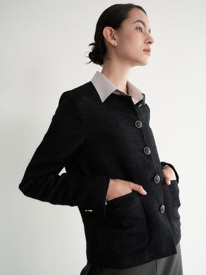Etdemain 004 Lux Tweed Jacket (Black)