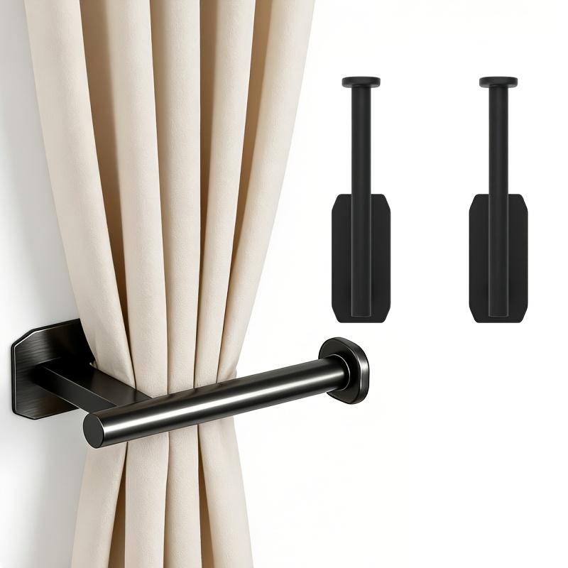 

2pcs Set of Golden Curtain Hooks, Featuring Lace-Style Hook Design, for Hanging Wall Curtains, Horizontal Placement for Stronger Support
