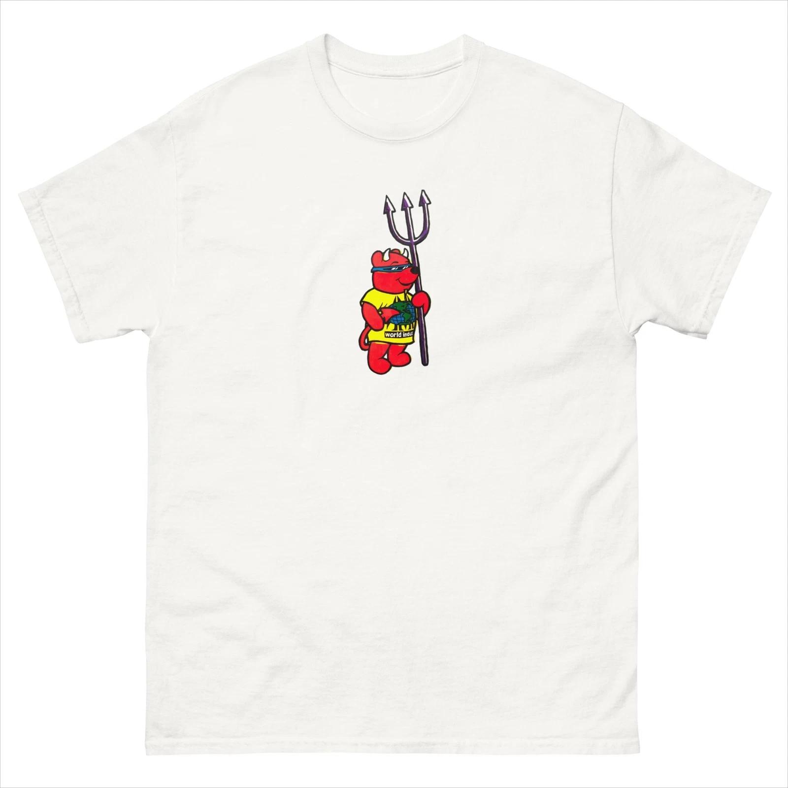 World Industries Red Bear Devil Dagger Skateboarding T Shirt L