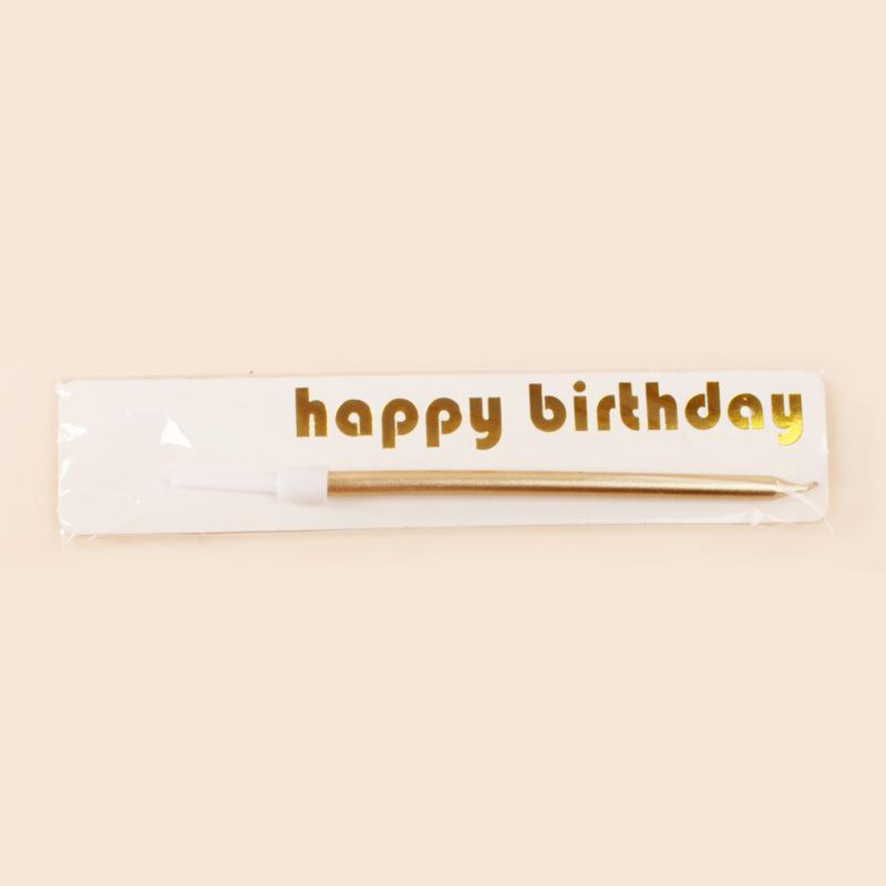 Metallic Paint Birthday Candle Set, Cake Baking Creative Local Tyrant, Monochrome Single Pencil Candle