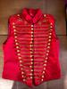 Men's Red Gothic Steampunk Medieval Drummer Vest Costume