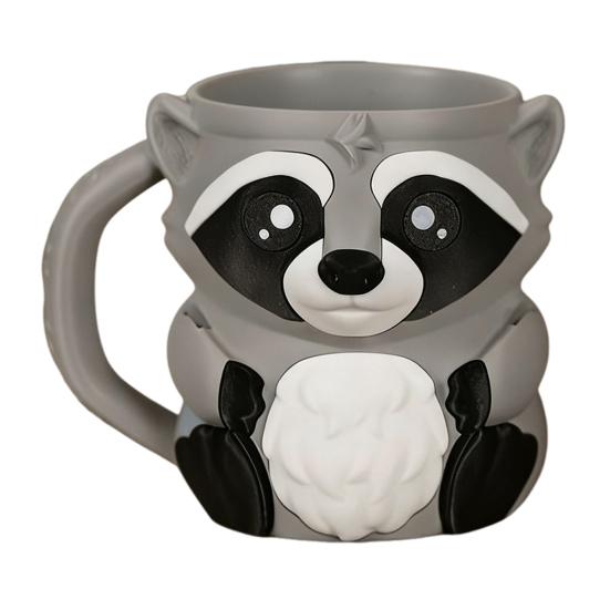 

Держатель для стаканчика мороженого енот со скрытым ящиком для закусок и ложкой Многоразовый чехол для стаканчика 16 унций Мороженое Газировка Пивные банки Веселый Оригинальный Подарок для Десерта A серый