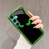 Die Grüne Kleine Teufel Glas Handyhülle für Samsung Galaxy S26 S25 S24 S23 S22 S21 FE Ultra Plus Eingebautes Glas Grün Exquisit