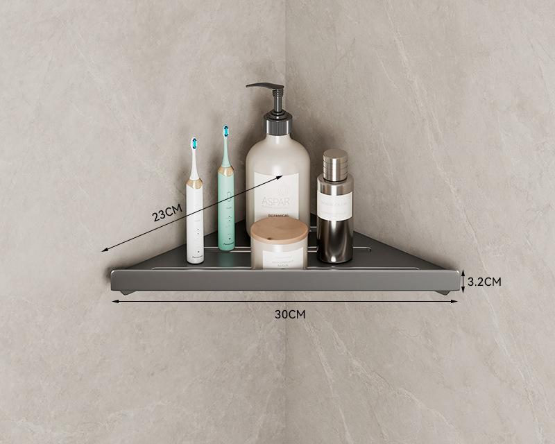 Bathroom Corner Storage Rack Punch-Free Toilet Alumimum Organization Storage Shelves for Wall Toiletries Shower Accessories New