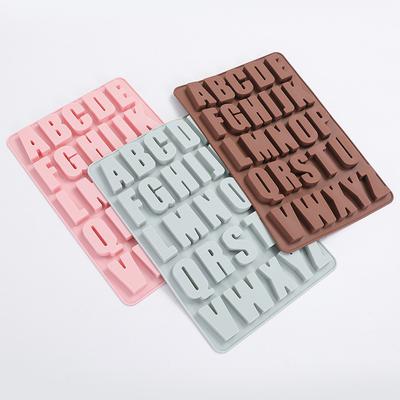 Buchstabe Zahl Silikon Schokoladenform 26 Alphabet 0-9 Zahl Antihaft Fondant Kuchen Keks Süßigkeit Gelee Backen Harzform