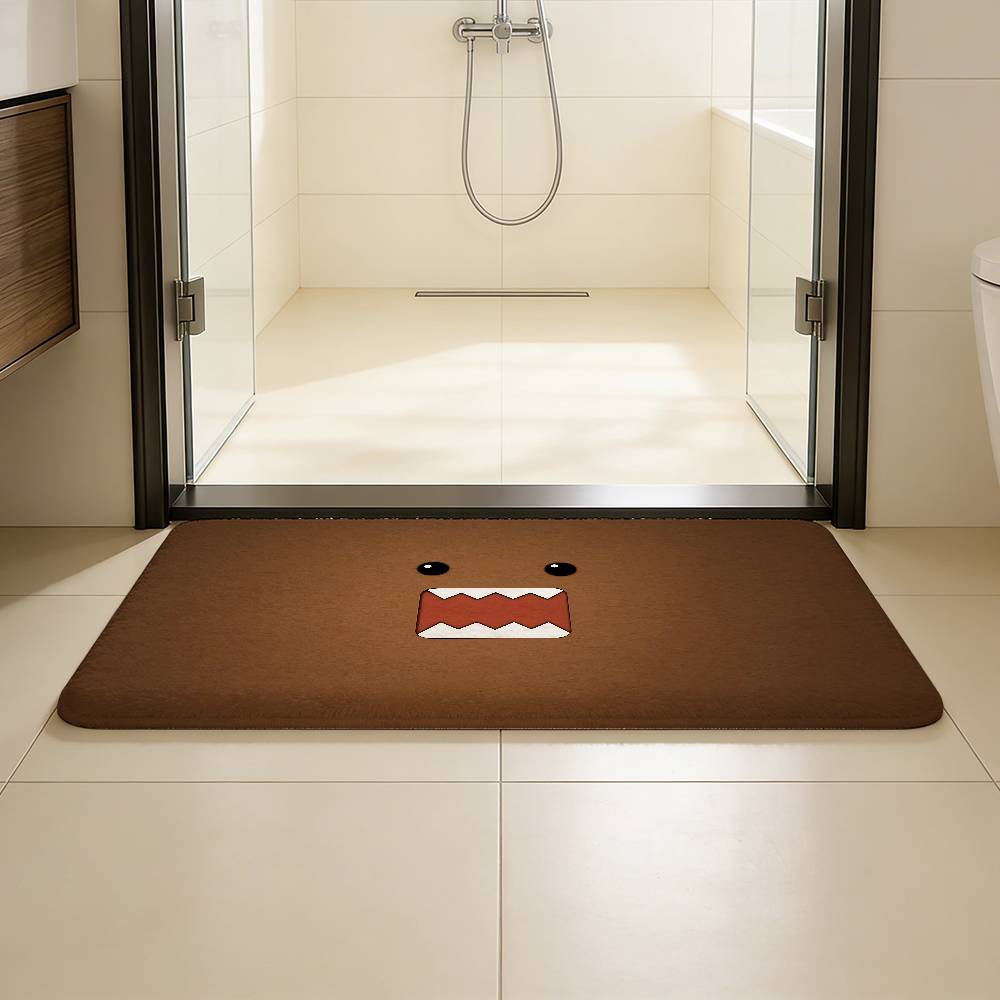 Cartoon D-Domo K-Kun Bathroom Mat Anti-slip Absorb Water Long Strip Cushion Bedroon Mat Welcome Doormat