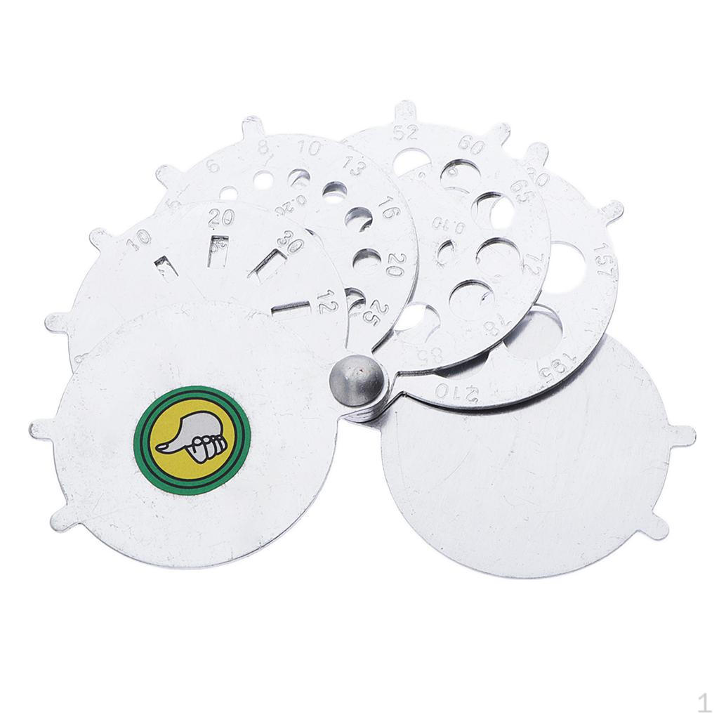 Metal Diamond Gem Measuring Fan 6-8