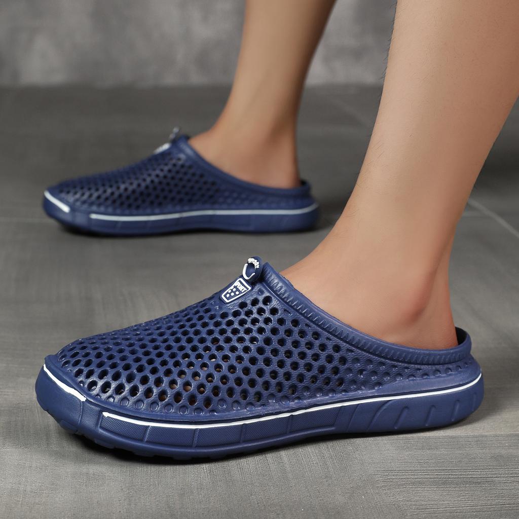 Comfortable Men Pool Sandals Summer Outdoor Beach Shoes Men Slip on Garden Clogs Casual Water Shower Slippers Unisex