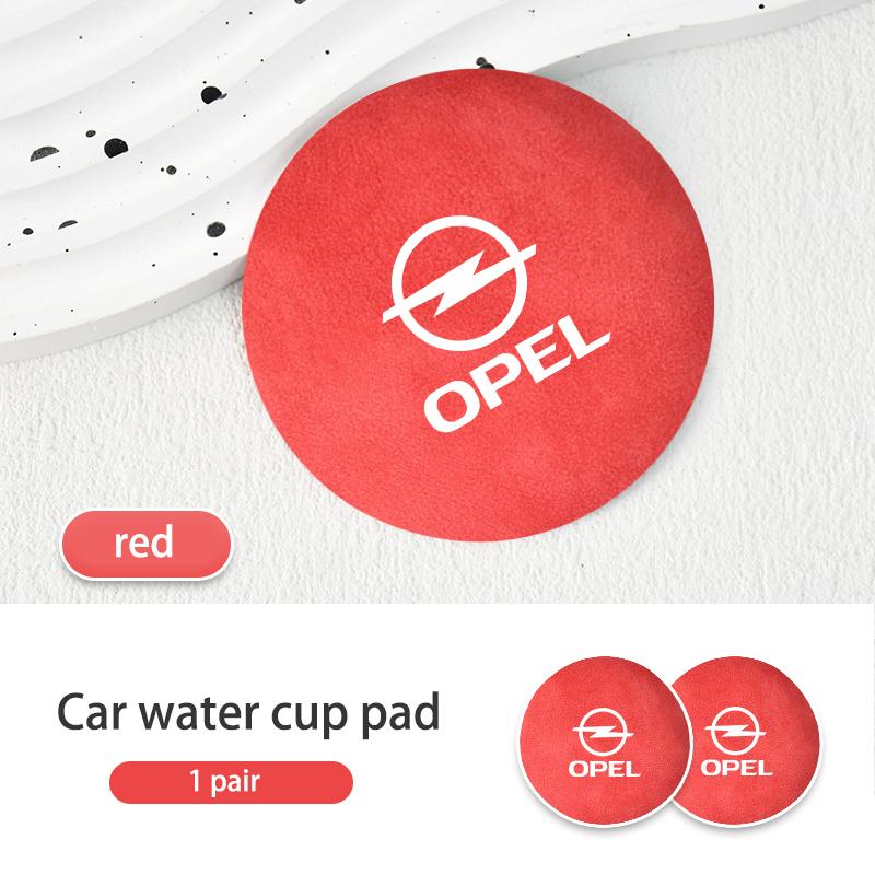 2pcs Car Cup Coaster High Quality Colorful Non Slip Pad Parts for Opel Corsa Astra H G J Insignia Vectra Zafira Meriva Vkm033