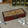 1Pc Retro Antique Pen Box Desktop Storage Organizer for Jewelry Office Supplies and Miscellaneous Items