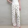 New Arrivals Open Run Women Floor Pattern Pajamas 9 Length Banding Pants
