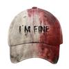 Dark Blood Stain Unisex Baseball Hat Breathable Sun Protection Hat Halloween Style Curved Brim Baseball Hat