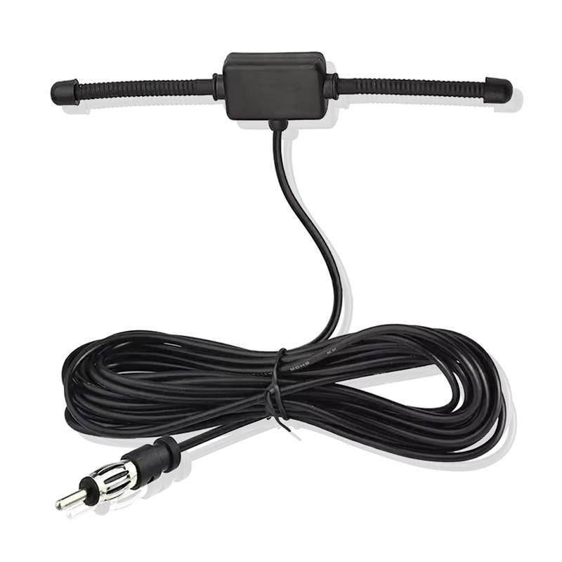 1Pc Car Radio Antenna,Sheep Horn T-shaped Car Radio Stereo Antenna,Universal Electronic Hidden AMPLIFIED FM AM Car Radio Annna