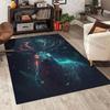 Glowing Magical Deer In Forest Carpet for Living Room Bedroom Bedside Floor Mat Cloakroom Children Playing Mat Area Rug