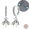 Sparkling Women Hoop Earrings 925 copper Heart Shape Star Moon Round Blue Zircon Fit Origina Drop Earrings Zircon Holiday gifts
