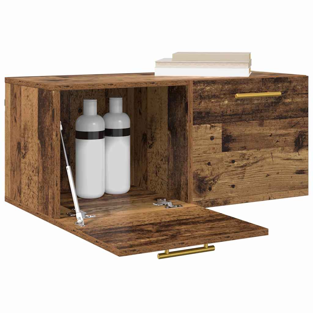 Wall Cabinet Reclaimed Wood Look 80 x 36.5 x 35 cm Engineered Wood