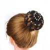 Ornament Girls Elastic Dancing Snood Handmade Crochet Hair Bun Bun Net Headwear Pearl Hair Nets